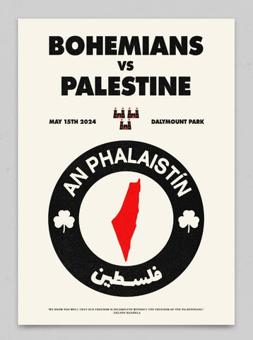 Matchday Poster Bohemians V Palestine 15/05/2024
