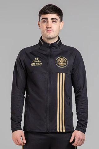 2025 Brushed Full Zip Top Black/Gold