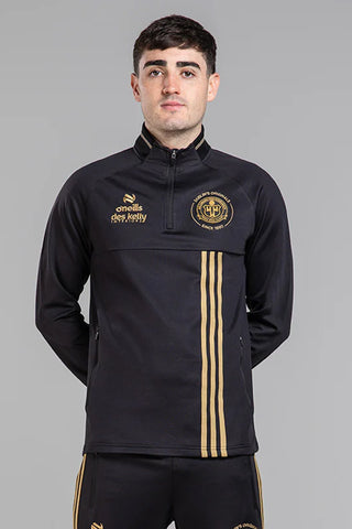 2025 Brushed Half Zip Top Black/Gold